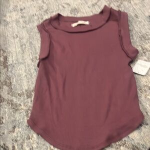 Sleeveless Burgundy Top